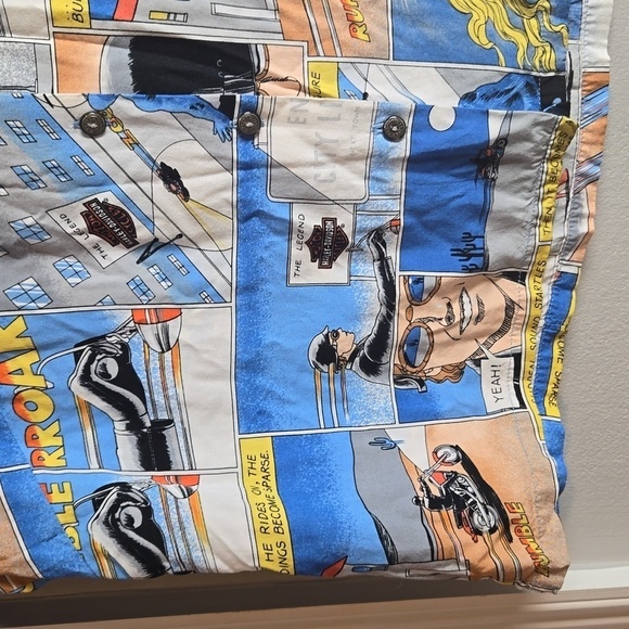 Vintage 90’s Harley Davidson Comic Book Strip Button Up-Size Large - Picture 14 of 14